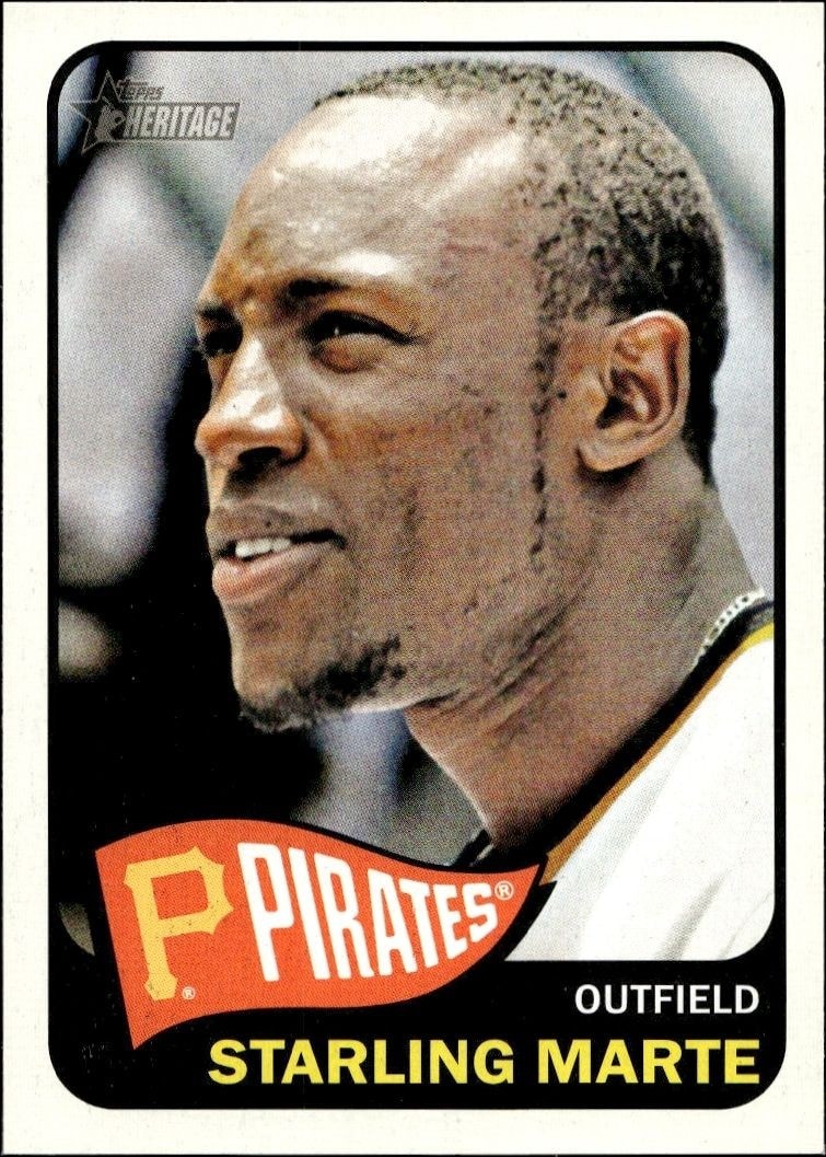 2014 Topps Heritage Starling Marte #205 trading card