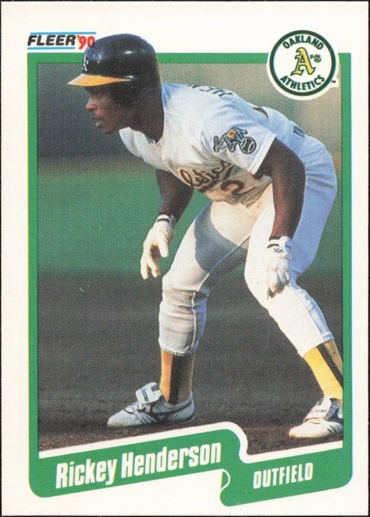 1990 Fleer Rickey Henderson #10 trading card