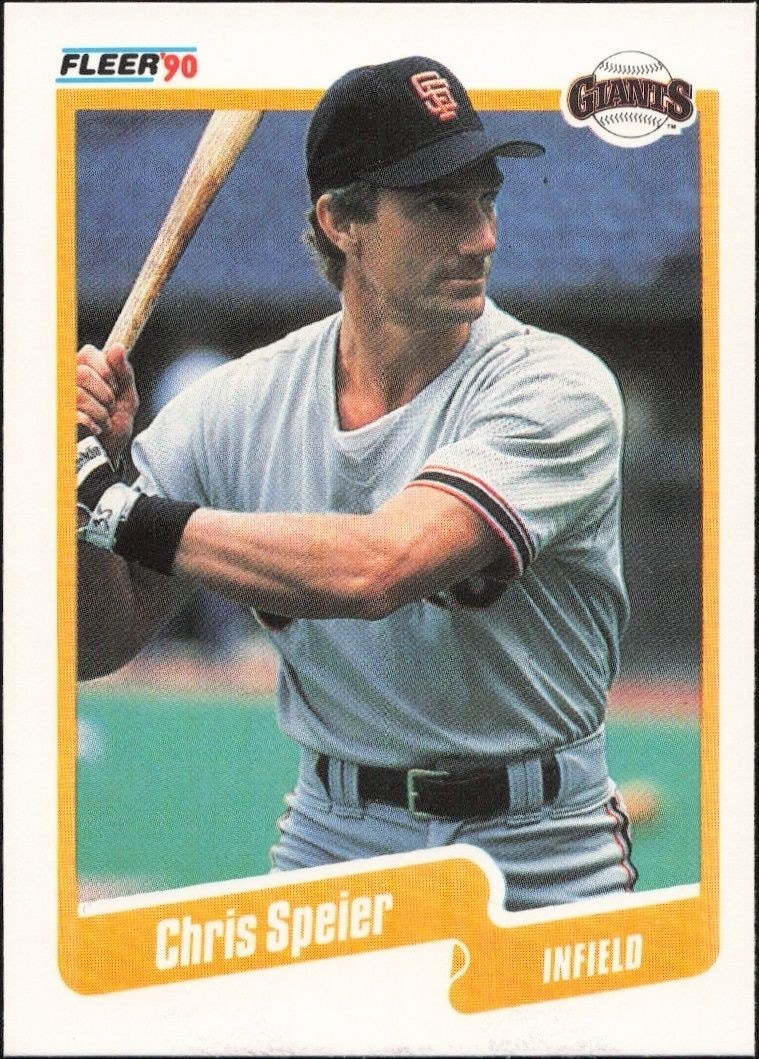 1990 Fleer Chris Speier #72 trading card