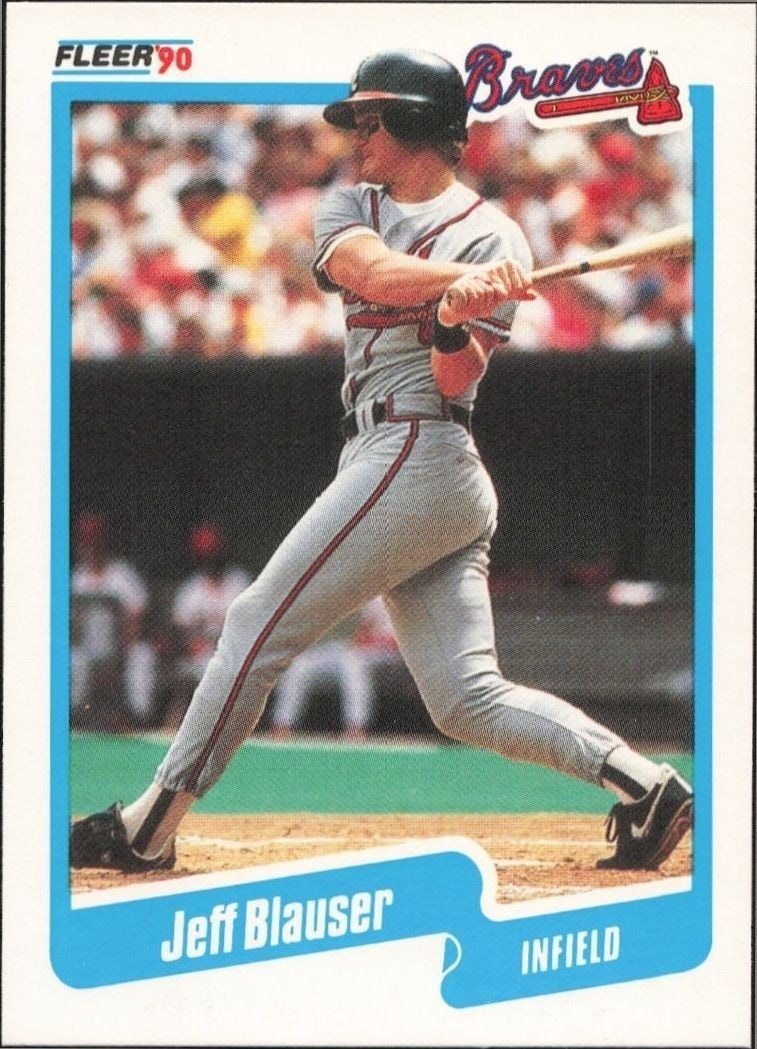 1990 Fleer Jeff Blauser #576 trading card