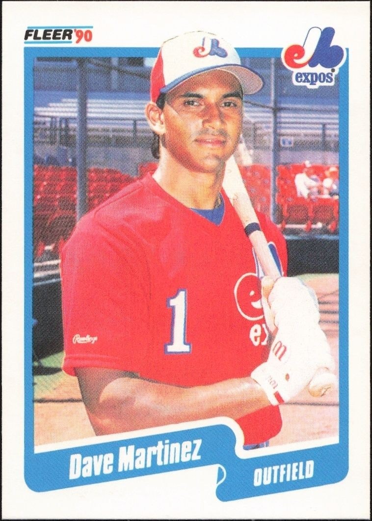 1990 Fleer Dave Martinez #353A trading card