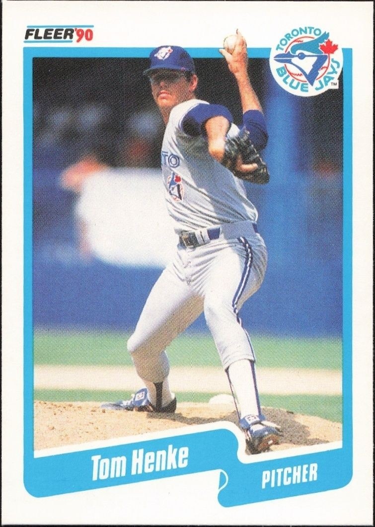 1990 Fleer Tom Henke #84 trading card