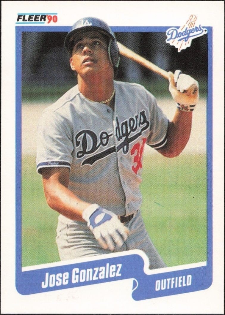 1990 Fleer Jose Gonzalez #394 trading card