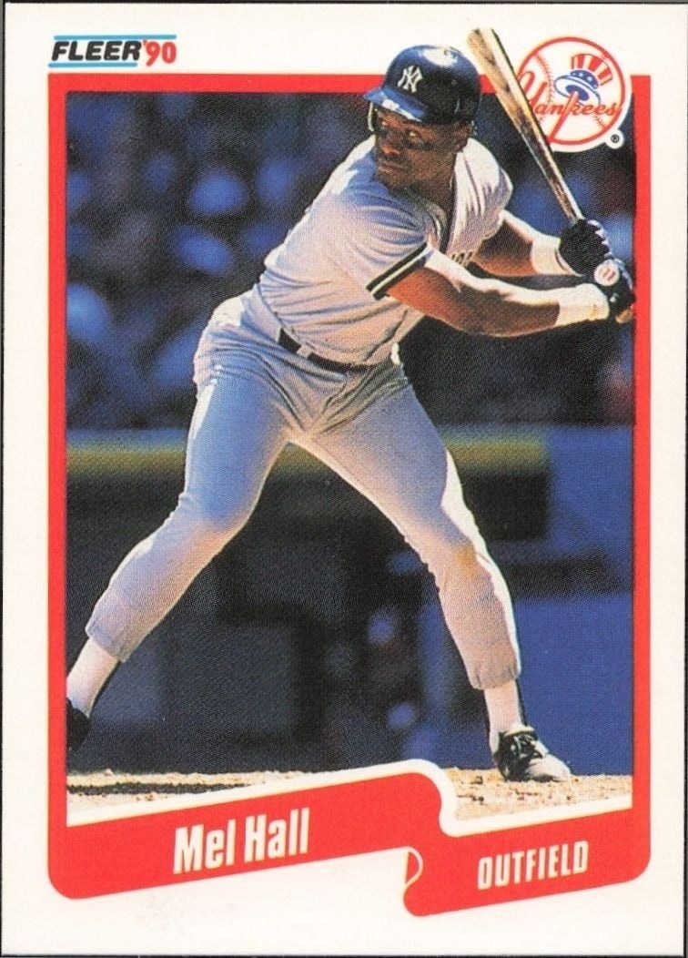 1990 Fleer Mel Hall #444 baseball trading card front