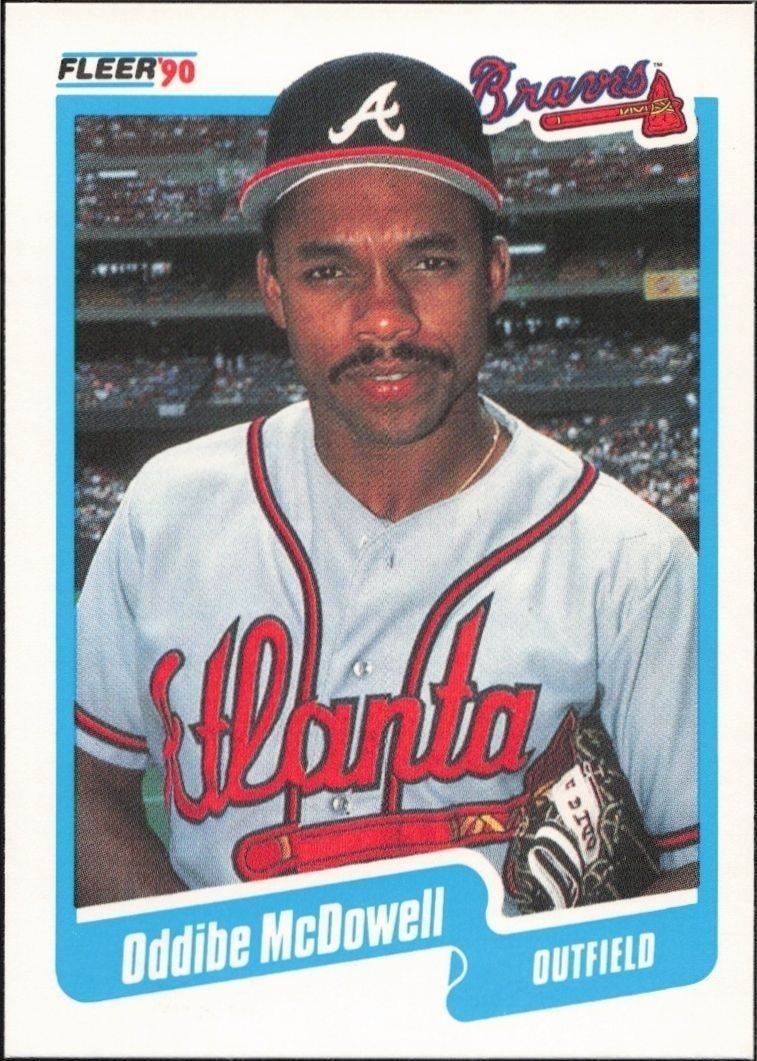 1990 Fleer Oddibe McDowell #589 trading card