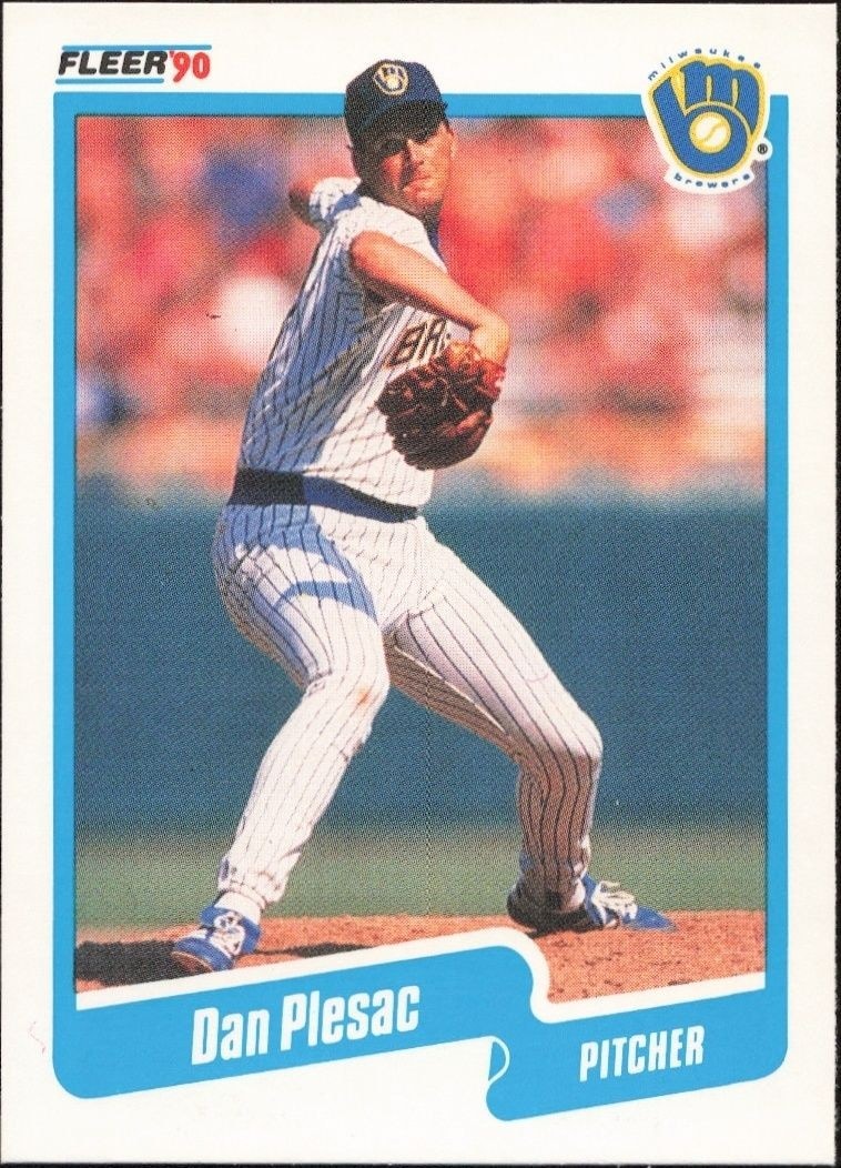 1990 Fleer Dan Plesac #334 trading card