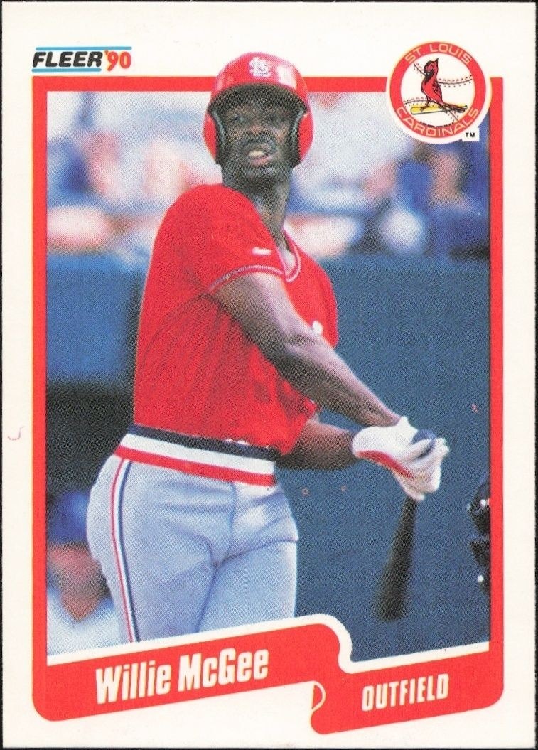 1990 Fleer Willie McGee #253 trading card