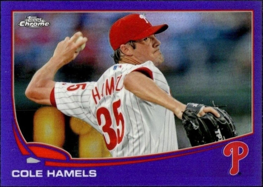2013 Topps Chrome Cole Hamels #76 trading card