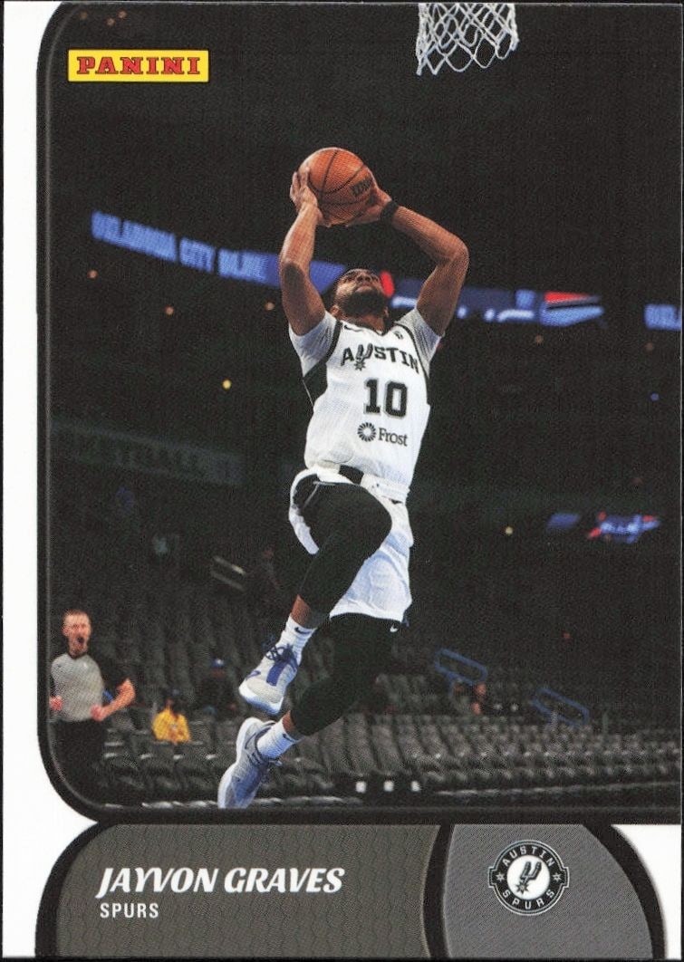 2021-22 Panini NBA G League Jayvon Graves #12 trading card