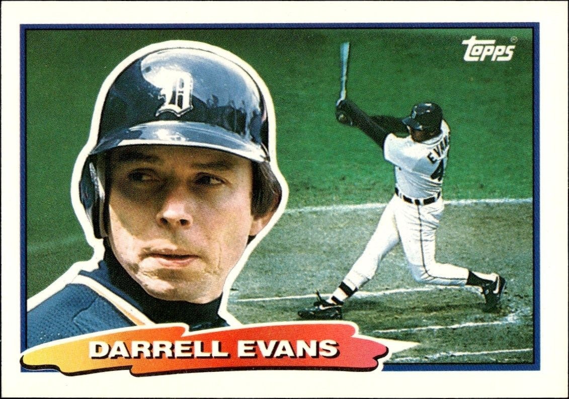1988 Topps Big Darrell Evans #82 trading card