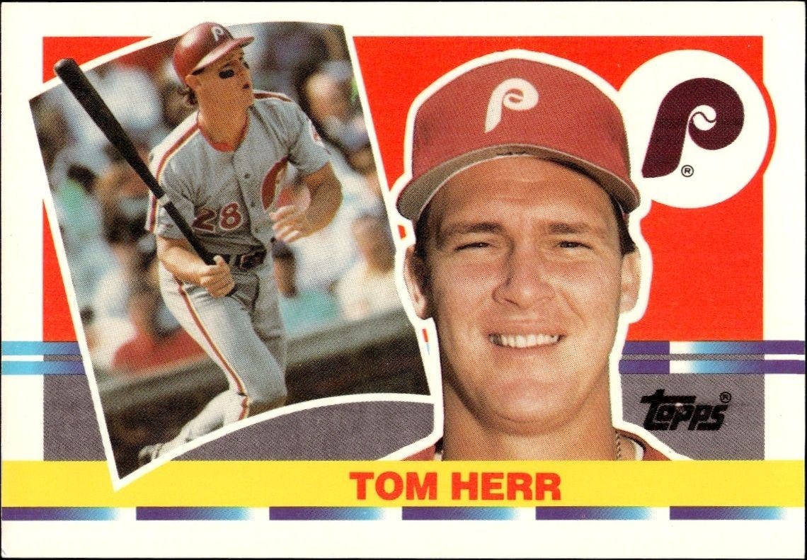 1990 Topps Big Tom Herr #206 trading card