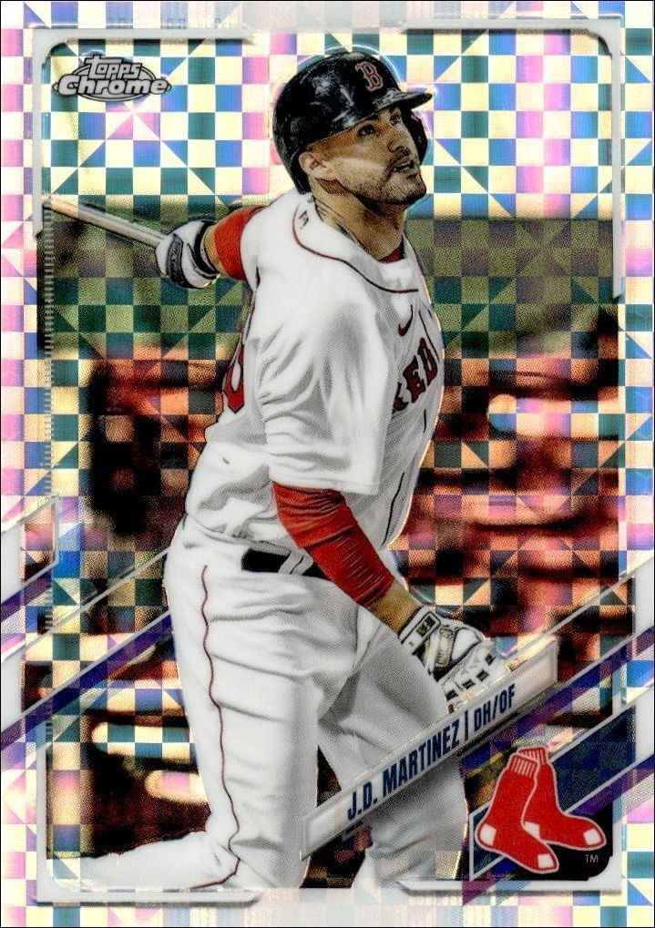 2021 Topps Chrome J.D. Martinez #95 trading card