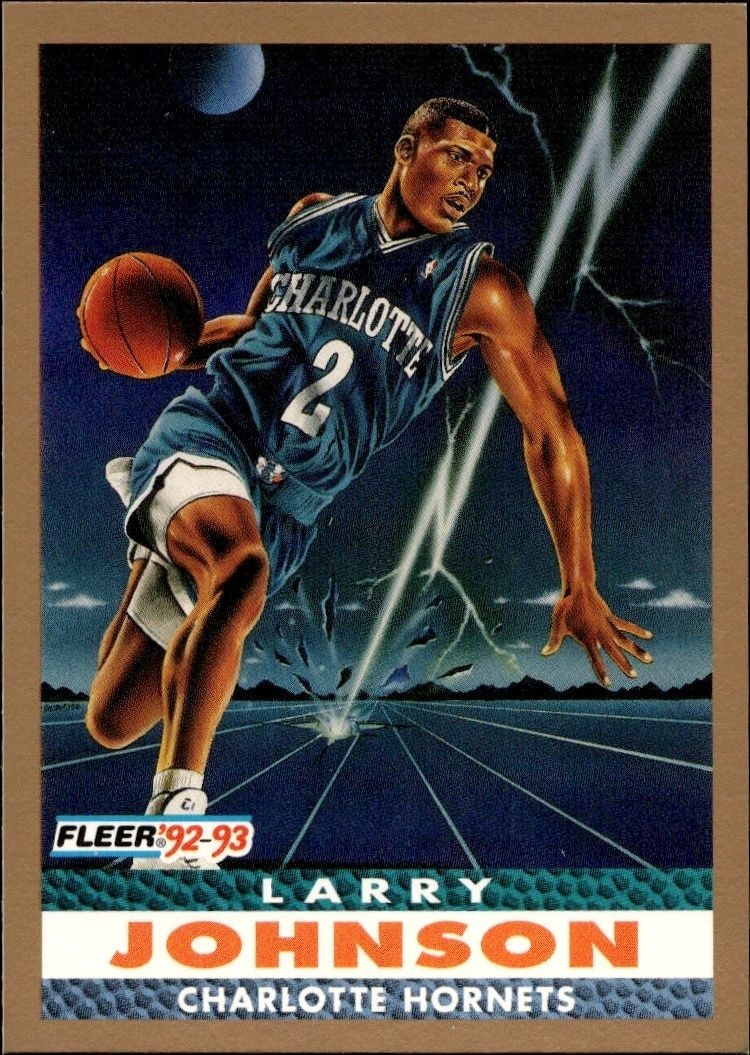 1992-93 Fleer Larry Johnson #253 trading card