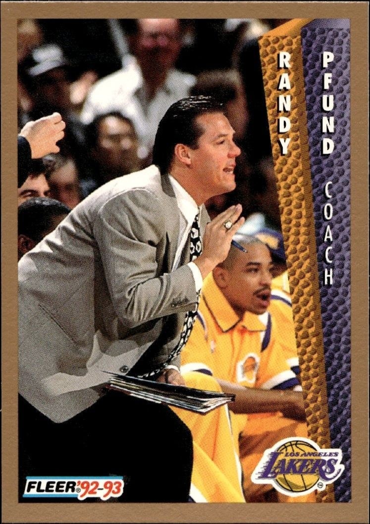 1992-93 Fleer Randy Pfund #110 trading card
