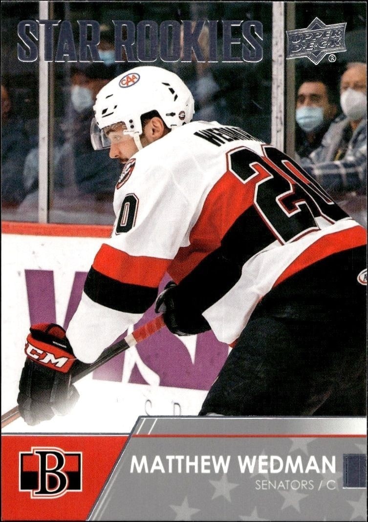 2021-22 Upper-Deck AHL Matthew Wedman #115 trading card