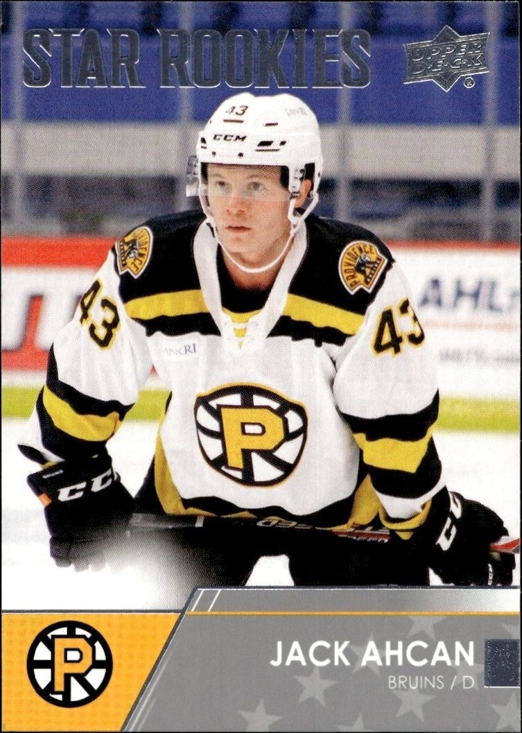 2021-22 Upper-Deck AHL Jack Ahcan #117 trading card