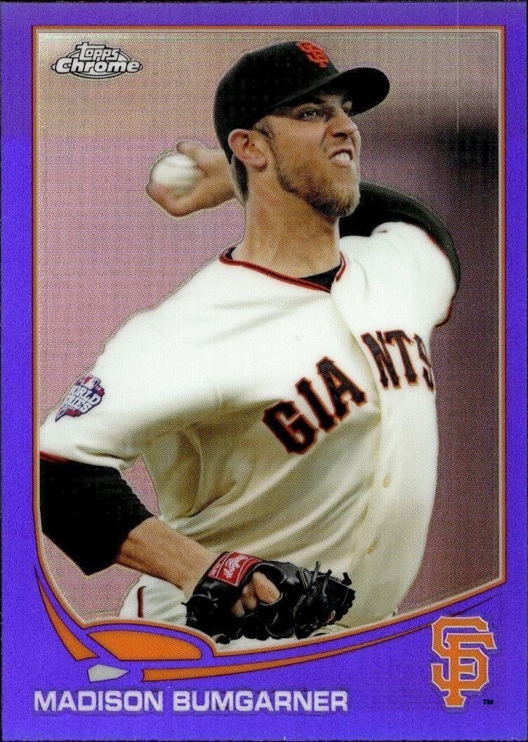 2013 Topps Chrome Madison Bumgarner #37 trading card