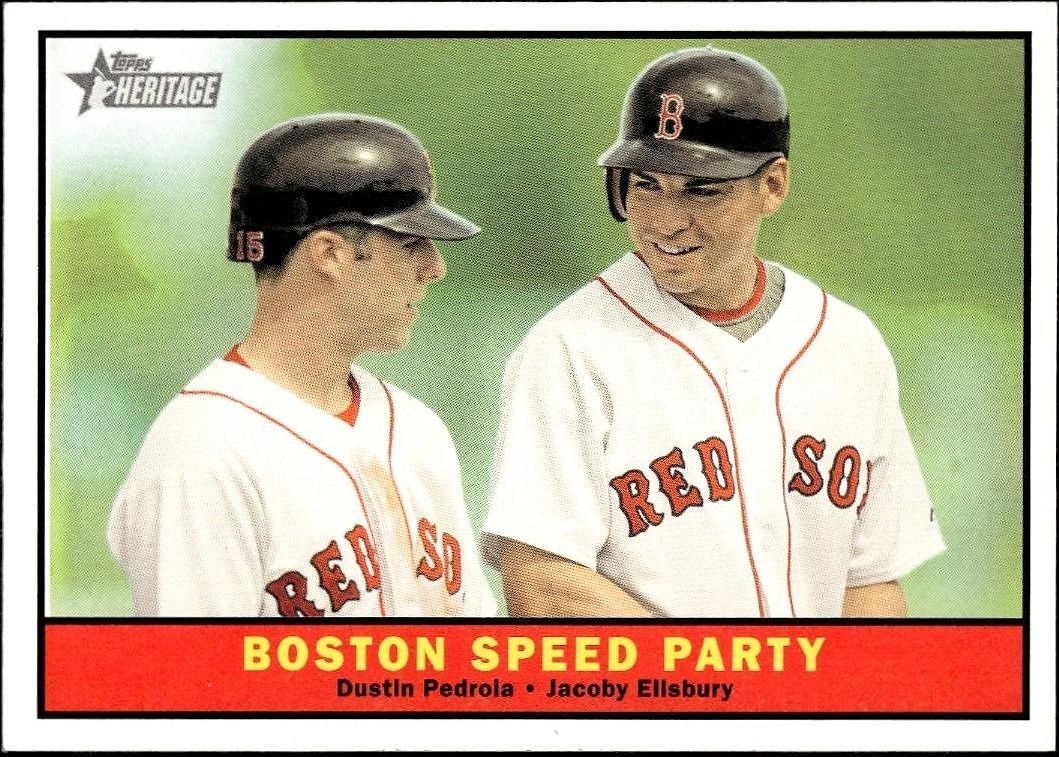 2010 Topps Heritage Dustin Pedroia #173 trading card