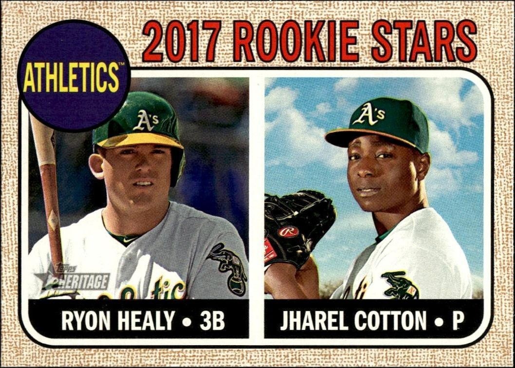 2017 Topps Heritage Ryon Healy #199 trading card