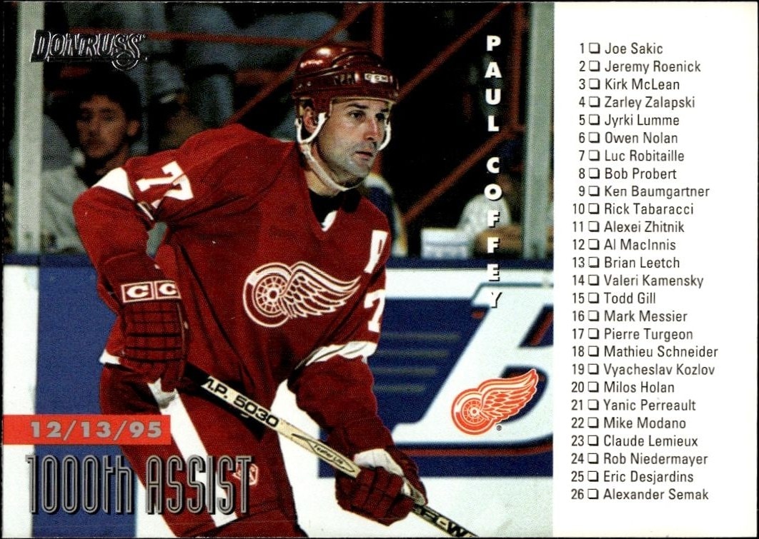 1996-97 Donruss Checklist #238 hockey trading card back