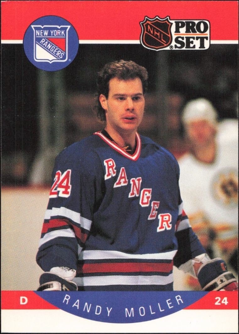 1990-91 Pro-Set NHL Series 1 Randy Moller #202 trading card