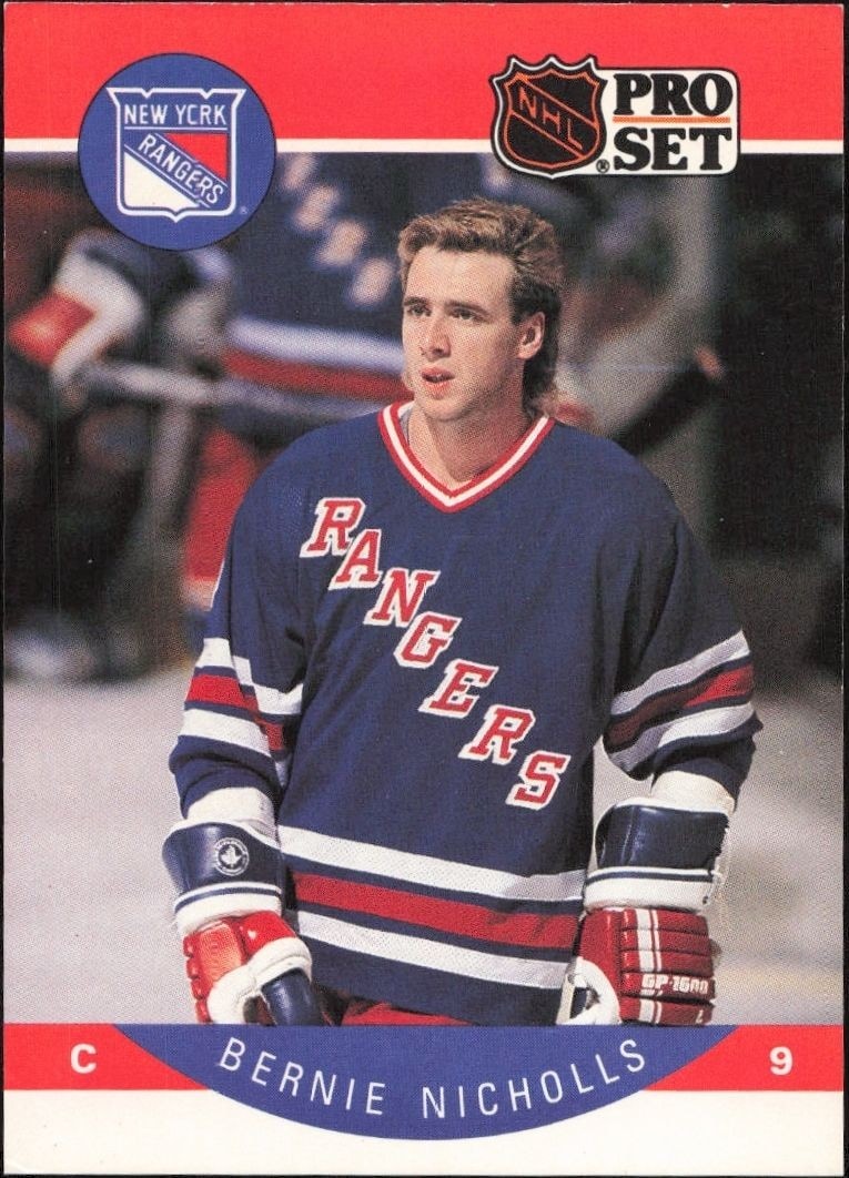 1990-91 Pro-Set NHL Series 1 Bernie Nicholls #204 trading card