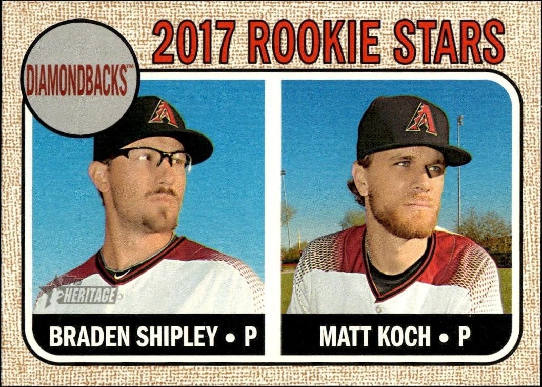 2017 Topps Heritage Braden Shipley #384 trading card