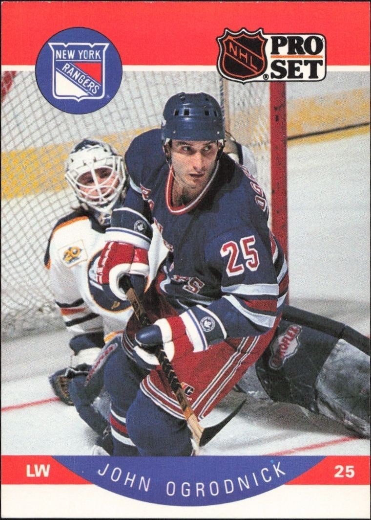 1990-91 Pro-Set NHL Series 1 John Ogrodnick #206 trading card