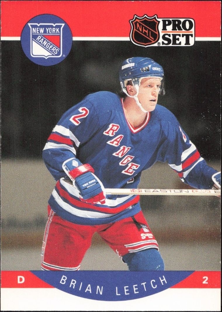1990-91 Pro-Set NHL Series 1 Brian Leetch #201 trading card