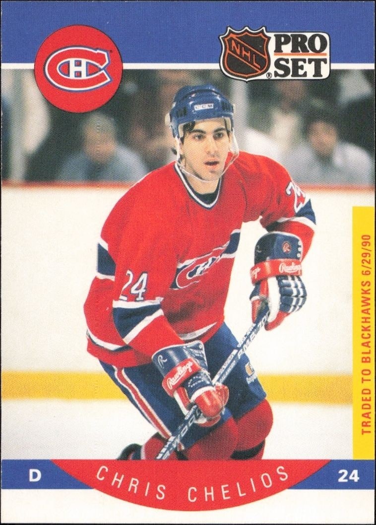 1990-91 Pro-Set NHL Series 1 Chris Chelios #147 trading card