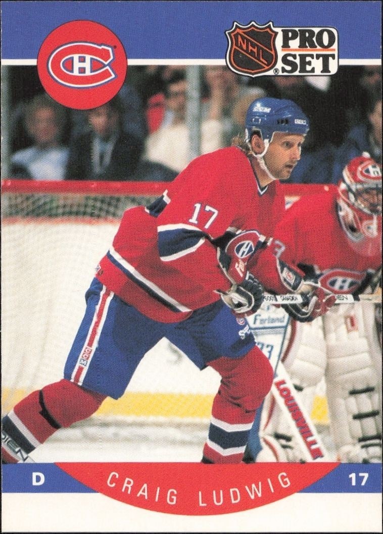 1990-91 Pro-Set NHL Series 1 Craig Ludwig #154 trading card