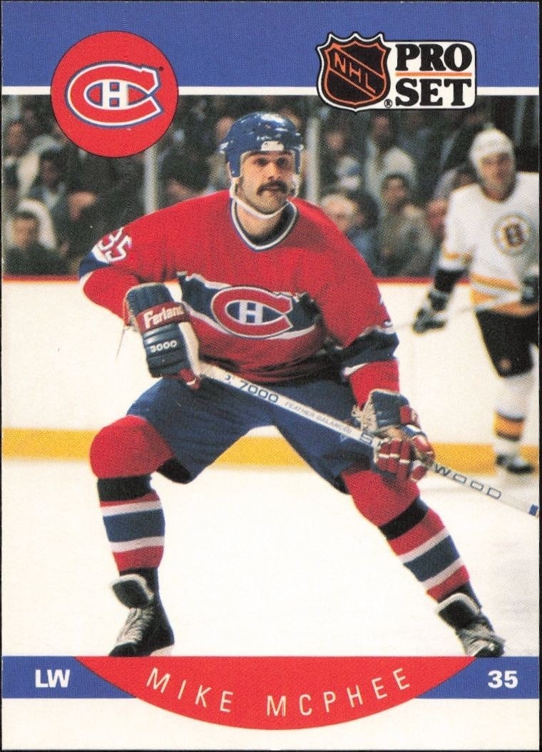 1990-91 Pro-Set NHL Series 1 Mike McPhee #155 trading card