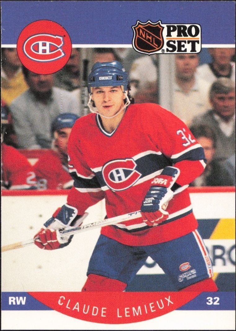 1990-91 Pro-Set NHL Series 1 Claude Lemieux #153 trading card