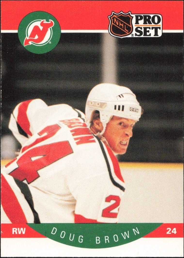 1990-91 Pro-Set NHL Series 1 Doug Brown #163 trading card