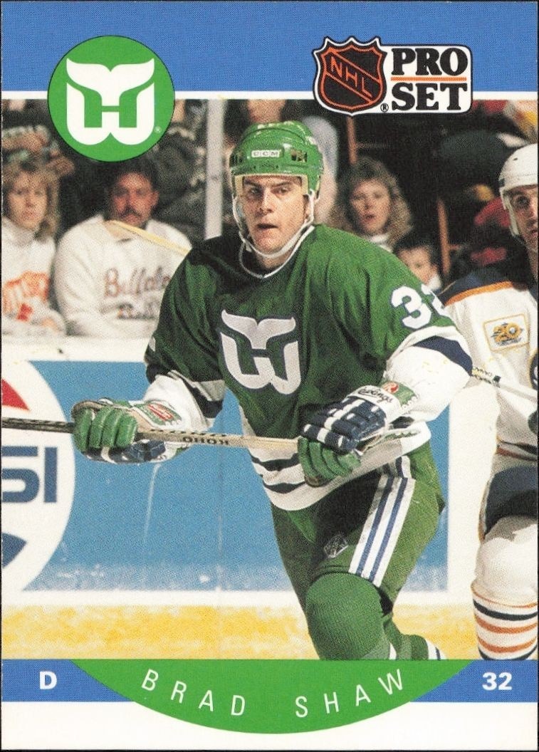 1990-91 Pro-Set NHL Series 1 Brad Shaw #110 trading card