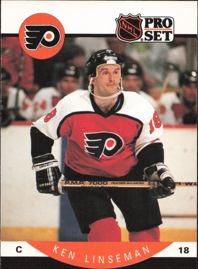 1990-91 Pro-Set NHL Series 1 Ken Linseman #219 trading card