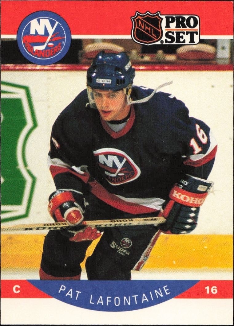 1990-91 Pro-Set NHL Series 1 Pat Lafontaine #186 trading card