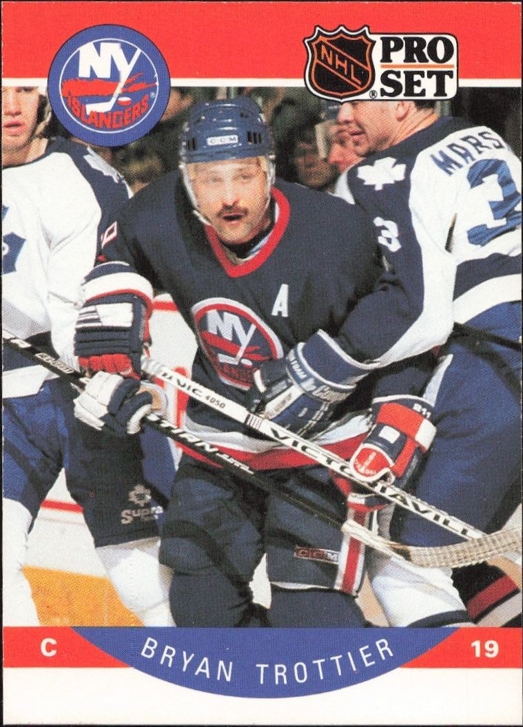 1990-91 Pro-Set NHL Series 1 Bryan Trottier #192 trading card