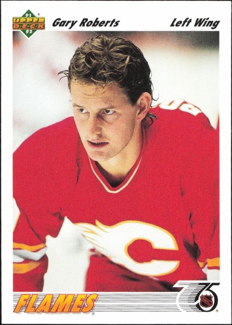 1991-92 Upper-Deck Gary Roberts #190 trading card