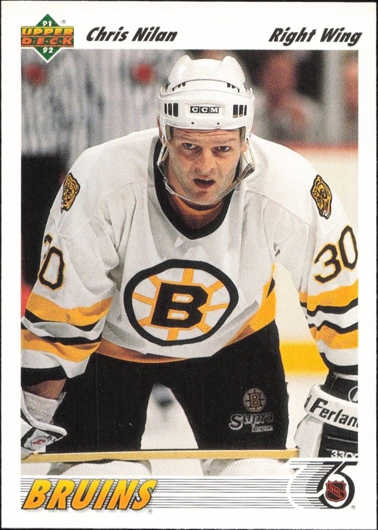 1991-92 Upper-Deck Chris Nilan #237 trading card
