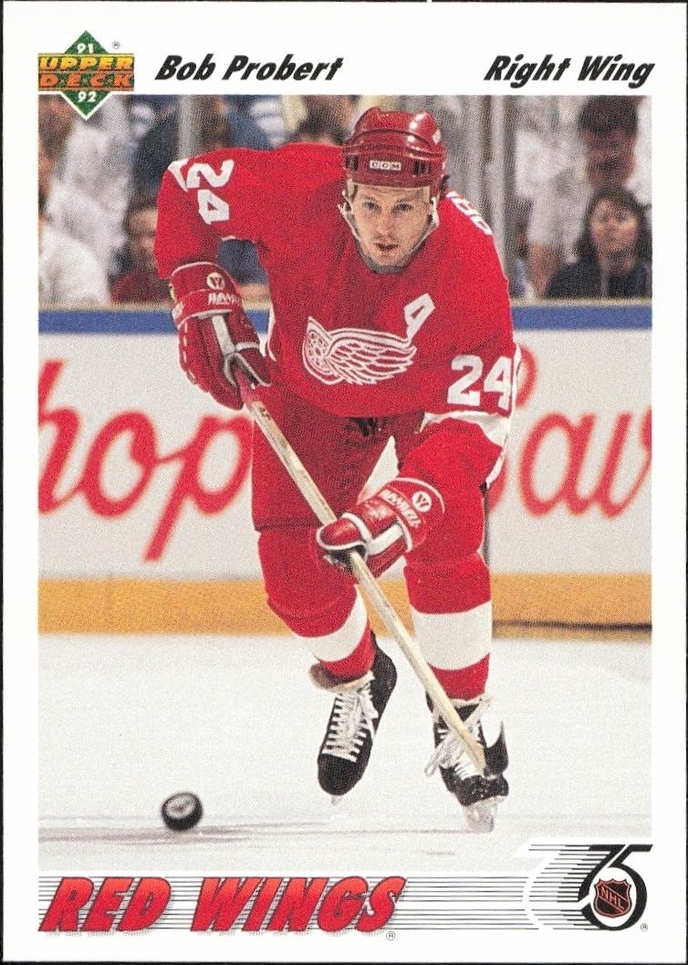 1991-92 Upper-Deck Bob Probert #239 trading card