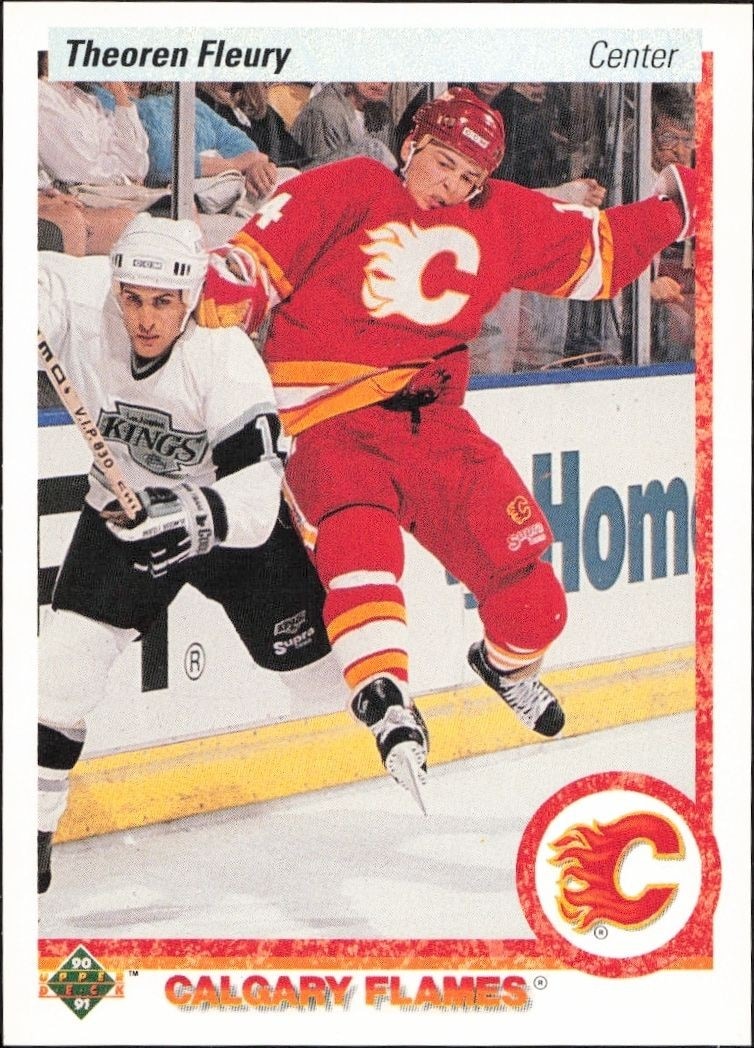 1990-91 Upper-Deck Theoren Fleury #47 trading card