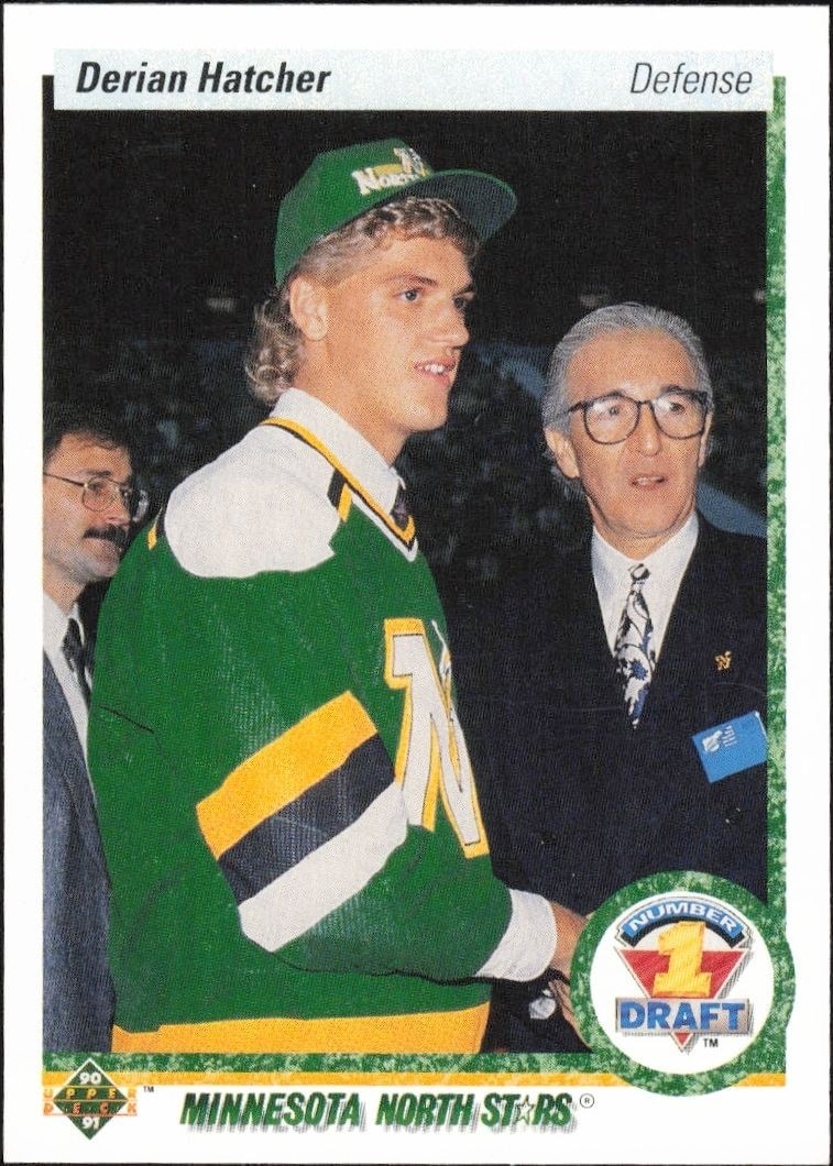 1990-91 Upper-Deck Derian Hatcher #359 trading card