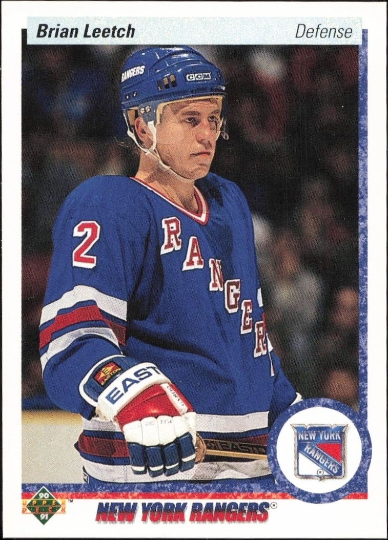 1990-91 Upper-Deck Brian Leetch #253 trading card