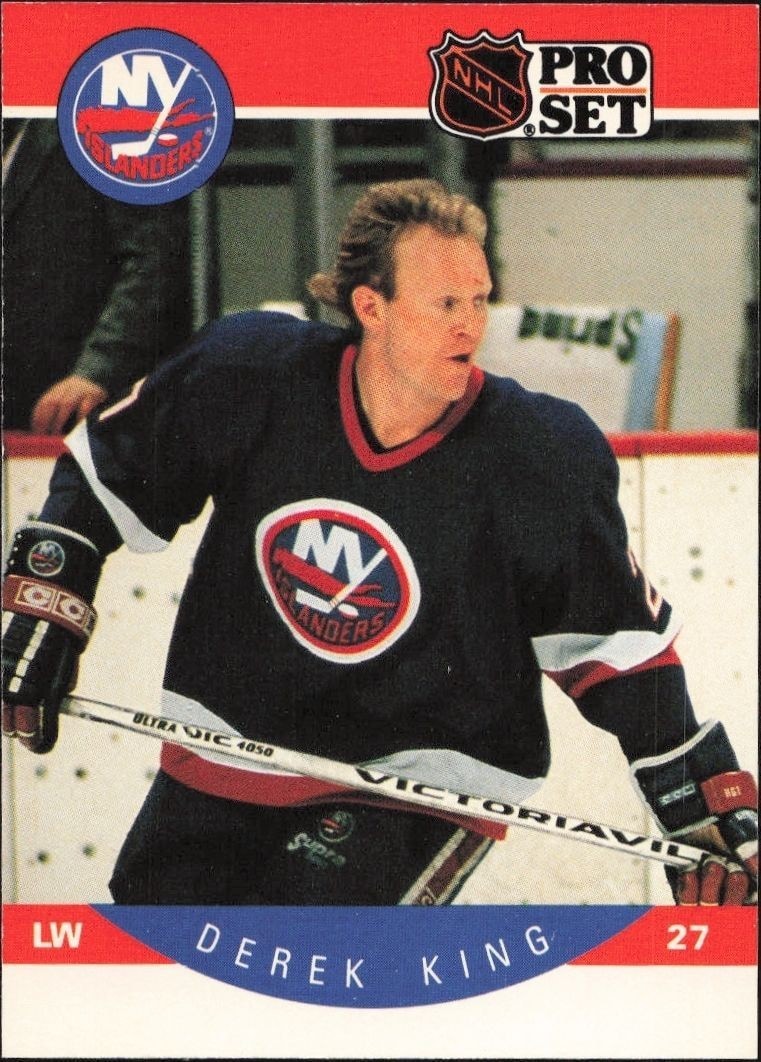 1990-91 Pro-Set NHL Series 1 Derek King #185 trading card