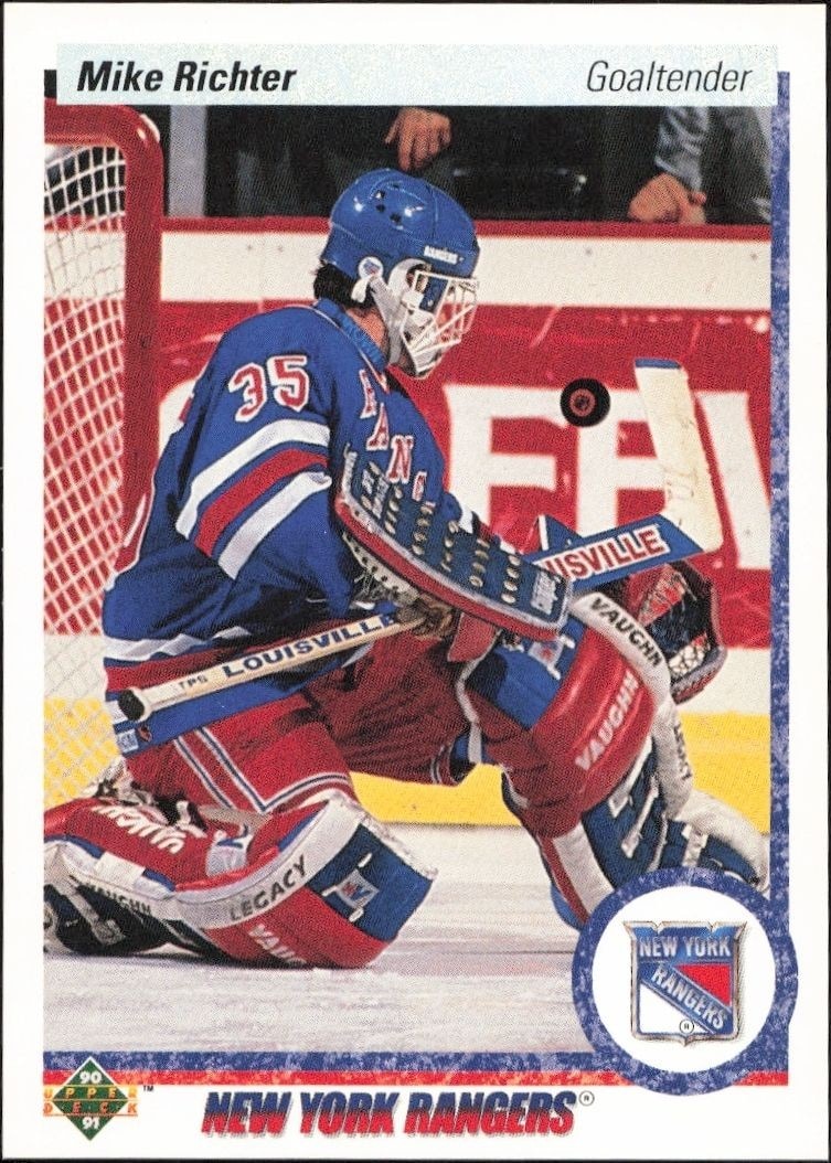 1990-91 Upper-Deck Mike Richter #32 trading card