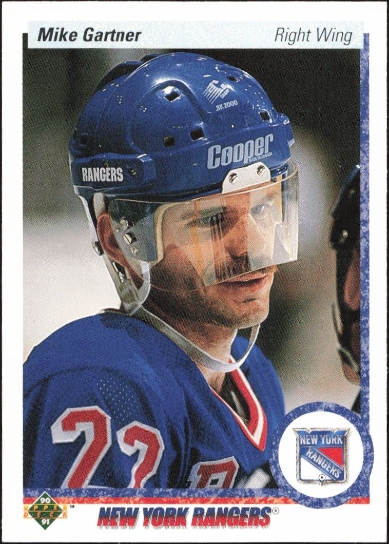 1990-91 Upper-Deck Mike Gartner #277 trading card