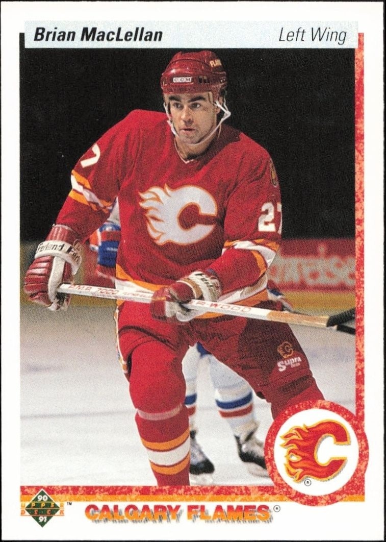 1990-91 Upper-Deck Brian MacLellan #372 trading card