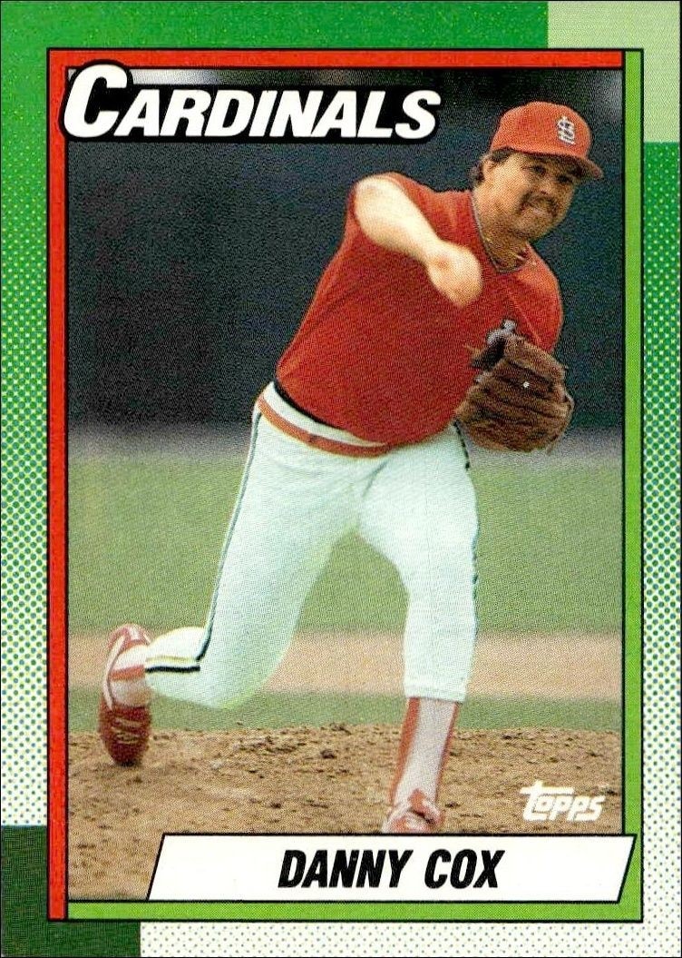 1990 Topps Danny Cox #184 trading card