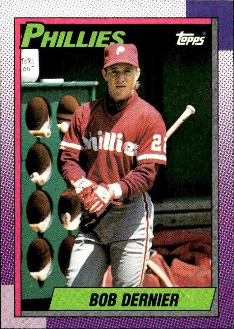 1990 Topps Bob Dernier #204 trading card